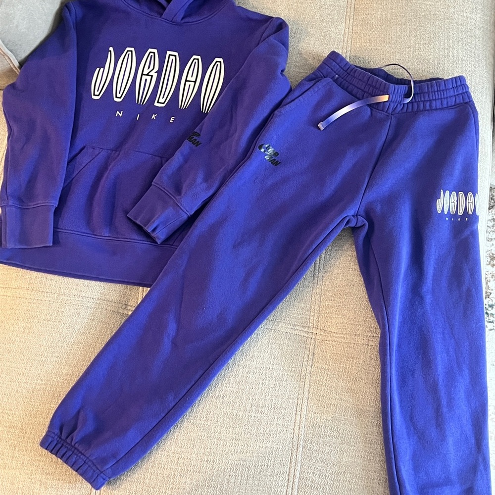 Jordan Kids Purple Hoodie & Joggers Set